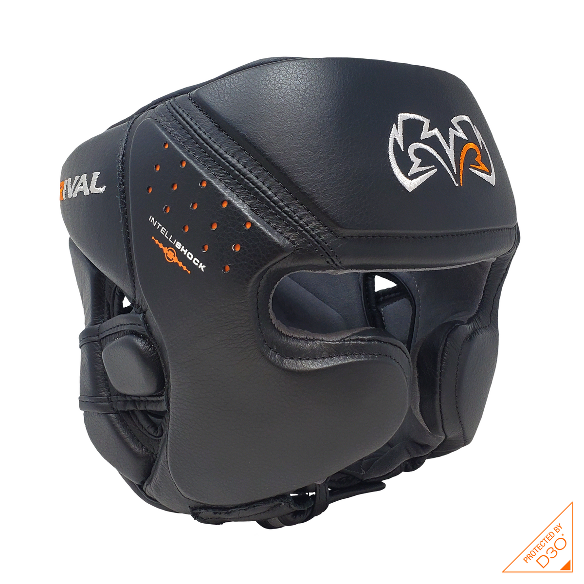 Rival RHG10 ヘッドギア XL ブラック/ホワイト RHG10 Intelli-Shock Training Headgear – Rival Boxing Gear