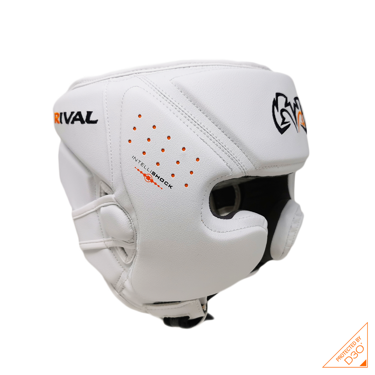 Rival RHG10 ヘッドギア XL ブラック/ホワイト RHG10 Intelli-Shock Training Headgear – Rival Boxing Gear