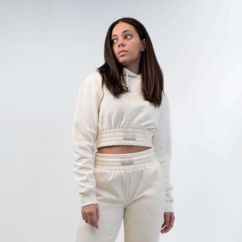 Above the breast cropped hoodie hotsell