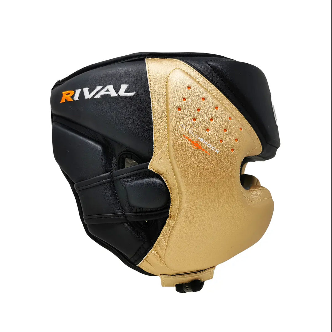Rival RHG10 ヘッドギア XL ブラック/ホワイト RHG10 Intelli-Shock Training Headgear – Rival Boxing Gear